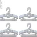 Baby Nursery Closet Hangers, Ultra Thin Non-Slip and Extendable Laundry Infant Pant Hanger for Newborn Clothes 20pcs11-14" Adjustable Children Coat Hanger for Girl Boy Toddler Kids Child (Gray)