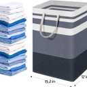 2 Pack Laundry Baskets 75L Large, Waterproof Freestanding Collapsible Laundry Hamper with Reinforced Handles, Blue Clothes Hamper for Dorm, Bathroom, Bedroom, Laundry Room