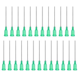PATIKIL Blunt Tip Dispensing Needles 2 Inch, 25 Pcs 18G Industrial Liquid Dispenser Needle with Lure Lock for Refilling Liquid Inks Adhesive Glue (Green)