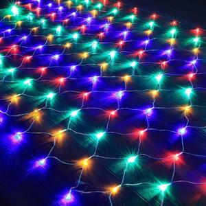 HeKation Christmas Net Lights Outdoor, 200 Led Christmas Bush Lights with 8 Modes, 6.6ft x 9.8ft, Timer, Connectable, Waterproof (Color)