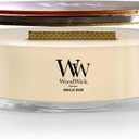 WoodWick Vanilla Bean Holiday Candle Gifts for Women and Men, 16 oz Ellipse Candle with Crackling Wick