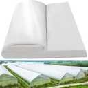 24x50 FT Clear Greenhouse Film Plastic Sheeting, Greenhouse Polyethylene Plastic Film 6 mil Thickness Replacement Cover, UV Resistant, Plant Covers Freeze Protection for Windproof Frost& Dust Proof