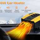 Pycoal Car Heater, 12V Portable Heater for Car Fast Heating Defogging & Defrosting, 2In1 Heating & Natural Wind Car Defroster, 360° Rotary Portable Car Heater with Automatic Poweroff Protection