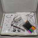 LED Drawing Board -13.7'' X 10" Doodle Glow Board for Christmas Gift, Room/Store/Festival,etc. with 4 Modes & 7 Colors, LED Glow Drawing Board with Adapter, 7 Markers & Tracing Paper