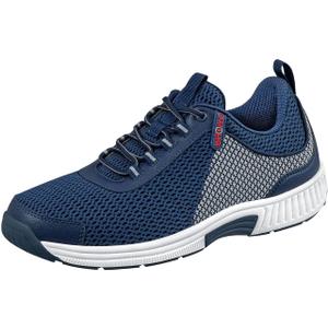 Orthofeet Men's Orthopedic Knit Edgewater Sneakers (11, Blue)