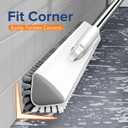 Floor Scrub Brush with Long Handle, Heavy Duty Hard Bristle Tile Scrubber for Cleaning Shower, Wood Floors, Concrete, and Garage  Stiff Bristle Floor Brush