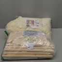 Kids Teepee Tent with Padded Mat, Banner, Fairy Lights, Yarn Ball, Carry Bag, Beige Cotton Canvas Play Tent for Child with Tassels Lace, Play House Tipi for Kids Room Decor