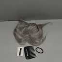 REECHO Real Human Hair Toppers for Women, 10 inch with Bangs, for Thinning Hair, Grey