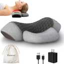 3-in-1 Neck Massager Pillow,Cervical PillowMemory Foam Pillows3D Ergonomic Cervical Pillow for Neck Back Shoulder Pain Relief (Grey)