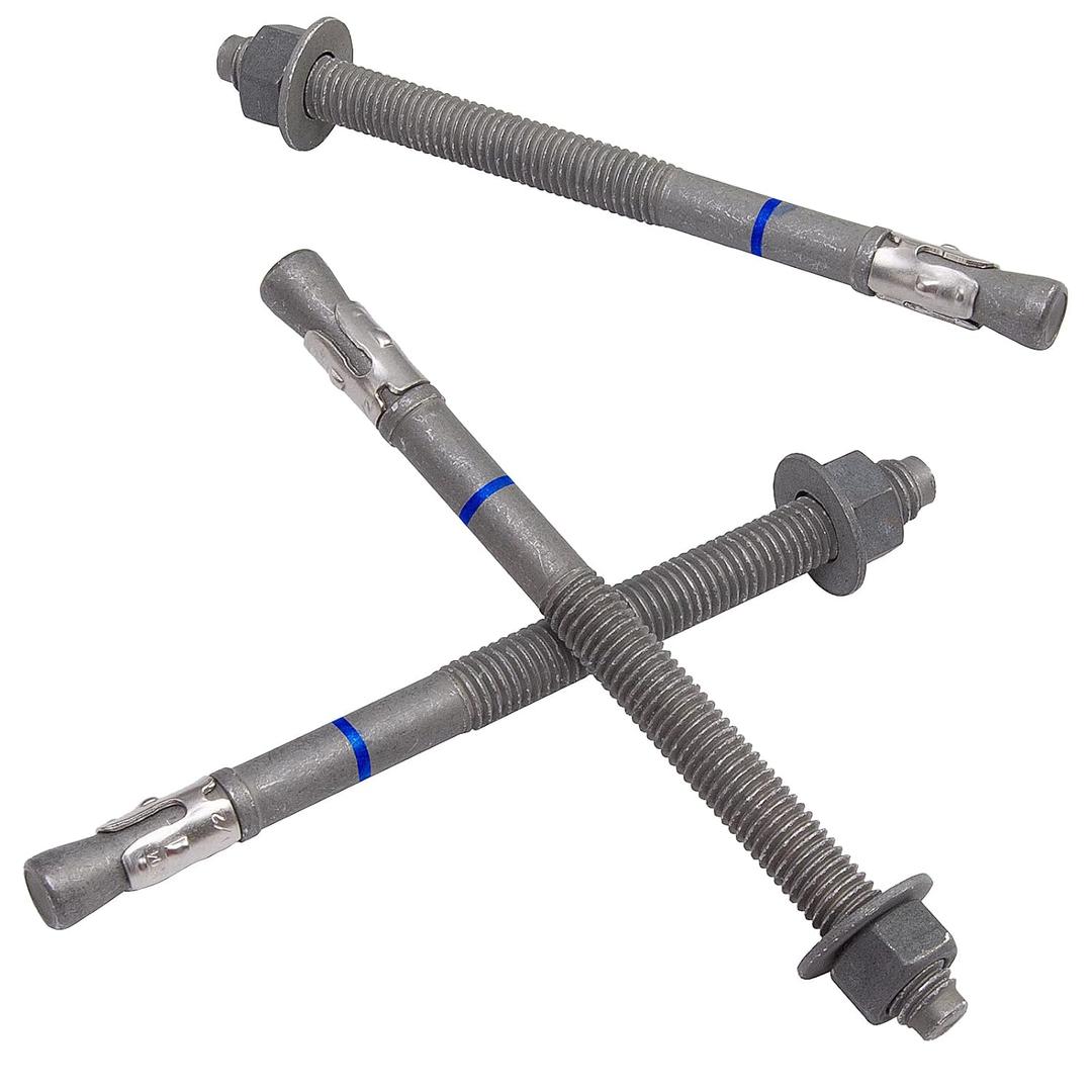 1/2" x 7" Concrete Anchors (20 Pack) Wedge Anchors Bolts, Hot Dip Galvanized
