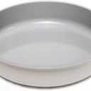 9.5 Inch Round Cake Pan,Cast Aluminum Bakeware Ceramic Nonstick for Cake Baking,Oven and Dishwasher Safe(Beige)