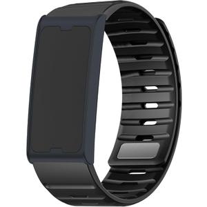 Replacement Band Compatible for Amazfit Helio Strap/CMF Watch 3 Pro, Soft Breathable Silicone Strap, Waterproof Sport Watch band, Durable Quick Release Magnetic Buckle Wristband (Black)