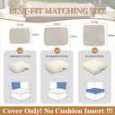 14PCS Patio Cushion Covers,Patio Seat Protectors Splash-proof, Washable Outdoor Couch Cushion Covers Replacement with Zippers, Slipcovers Sofa Chair Cover(Beige,Cover Only,25.6 x 25.6 x 4 inches)