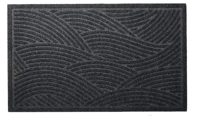 Color&Geometry Door Mat Indoor Entrance 20"x36" Non Slip Dirt Trapper, Absorbent Doormat, Washable Rug for Entryway, Low Profile, Easy Clean Patio Porch, Black