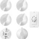 6Pcs Timer Knob Replacement, Timer Switch Knob Compatible with Intermatic - 146MT574, Timer Switch Parts FD Series Spring Wound Timers Timer Switch for Wall Timer Bathroom Fan Light Compatible
