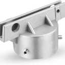 Hicarer 1 Pcs Street Name Sign Bracket for 2 3/8" Pole 5.5" Wide (3/16" Slot) Heavy Duty Street Name Sign Holder Round Aluminum Pole Bracket