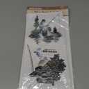 Peacoblue Rub on Transfer Decal Sticker for Furniture Craft Decor 6"x12" Fishing Enthusiasts and Lake Scenery, 3Pcs Waterproof UV DTF Transfer for Drawer Dresser Glass Porcelain Wood Plastic Window