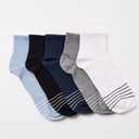 bony&katia Men's Ankle Socks with Striped Design, 5 Pairs, Assorted Colors (6-9, Multicolor)