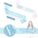 LEIFIDE 10 Pack Bride and Bridesmaid Sash Set Wedding Bachelorette Funny Team Gifts Sash Decorations for Woman Bride Bridesmaid of Honor Party Supplies (Blue, White)