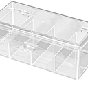 Card Collector Box Trading Card Organizer with Divider Transparent Protect Collectible Cardboard Holder Cardboard Storage Box 2 pack