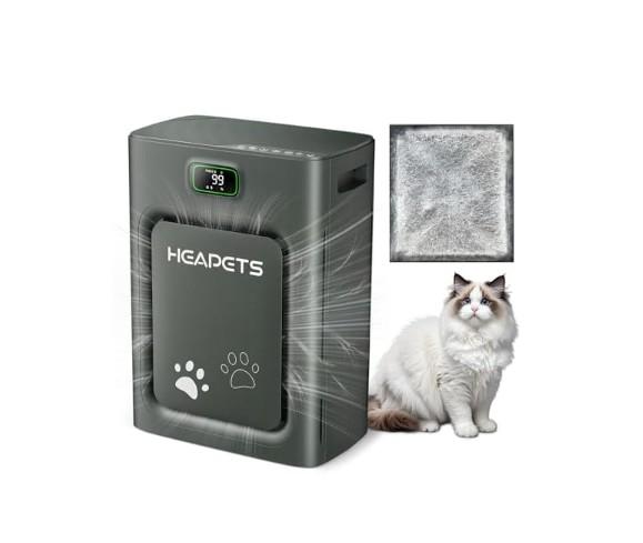 Pet Air Purifier for Home Large Room 2500 sq ft, H13 HЕРА Washable Double-Sided Filter, Air Cleaner for Pet Hair Dander Odor Allergies Pollutant Smoke Dust, PM2.5 Air Quality Monitor, Auto Mode, Black