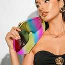 Acrylic Clutch Purse for Women Evening Bag, Irregular Shell Acrylic Purse Box Clutch with Chain for Party Wedding Prom