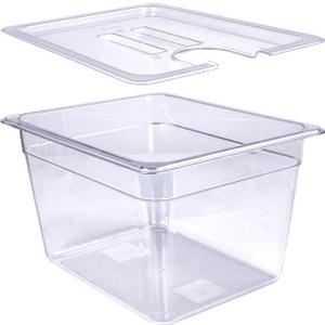 12 QT Large Sous Vide Container With Lid, Sous Vide Tub Kit Compatible with Wancle Anova, Joule, Instant Pot Sous Vide Cookers for Home Chefs Professional Use (12 qt no rack)