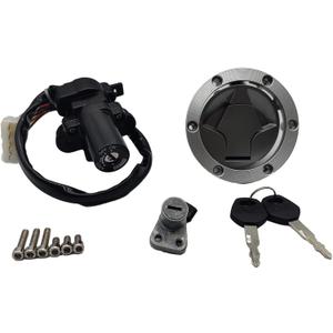 Ignition Switch Seat Lock Gas Cap Cover Key Set Fit for Kawasaki Ninja 250R EX250J 2008-2012, Ninja 300 2013-2015