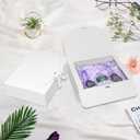 BoShahai 10 PCS Gift Boxes with Lids, 10.6x7.8x3.1 Inch Kraft Paper Gift Box, White with Ribbon, Bridesmaid Proposal Box for Wedding, Packaging, Present, Birthday, Cupcake