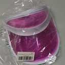 3 Pack Colored Sun Visor Hat Women Men Plastic Clear Visors Hats (Pink)