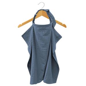MOZAH 100% Organic Cotton Muslin Nursing Cover for Baby Breastfeeding, Breathable 100% Cotton Breastfeeding Cover with Rigid Hoop for Mother Nursing Apron, Multi-use Carseat Canopy (Blue Mirage)