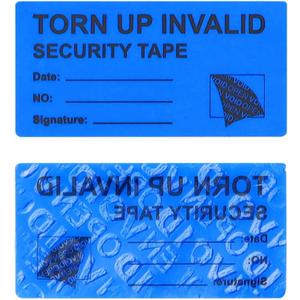 2 x Solitary Walker 100Pcs Tamper Evident Security Void Stickers 1x2 inch Blue Tamper Proof Labels Safety Torn up Invalid Seals Tape No Transfer No Damage to Protected Item