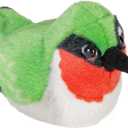 Wild Republic Audubon Birds Ruby-Throated Hummingbird with Authentic Bird Sound, Stuffed Animal, Bird Toys for Kids & Birders