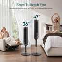 LEVOIT Tower Fan for Bedroom, Smart Standing Fan with 36-47 Adjustable Height, 28dB Quiet for Sleep, 90 Oscillating Room Fan, 23 ft/s Velocity, 5 Speeds 4 Modes, 12H Timer, Remoter, for Home, Grey