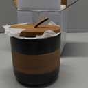 Ceramic Jar with Lid, Coffee Container Kitchen Food Storage Jars for Spice Sugar Tea Bag, Stackable Decorative Jars for Countertop, Black & 18 fl.oz