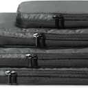 Amazon Essentials 4-Pack Ultralight Compression Packing Cubes Organizer, Grey