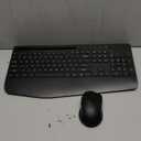 Wireless Keyboard and Mouse Combo - Full Size Ergonomic Wrist Rest, Silent Typing, Phone Holder, 2.4 GHz, 3 Level DPI, Batteries Powered, KM23D Set Compatible with PC, Laptop, Windows, macOS -SABLUTE (1 Pack, Classic Black)