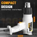 Heat Gun - BATAVIA Dual Protection Fuses 1800W Heavy Duty Fast Heat Hot Air Gun with 752&1112 Dual-Temperature Settings and 4 Nozzles with Overheat Protection for Crafts, Vinyl Wrap, Shrink Tubing