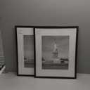 ENJOYBASICS 16x20 Picture Frame, Display Poster 11x14 with Mat or 16 x 20 Without Mat, Wall Gallery Photo Frames, Black, 2 Pack