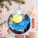 Christmas Ornaments: Stained Glass Ornament, Christmas Tree Ornament, Hanging Ornaments for Home Decor & Xmas Tree Decorations  Exquisite Holiday Decor, Gifts & Holiday Present - Full Moon