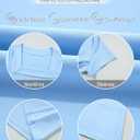 AlvaQ Womens Solid Color Casual Summer Square Neck Short Sleeve Mini Dresses with Pockets (Blue, L)