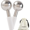 pfefe Ice Globes for Face & Eyes, Unbreakable Stainless Steel Cryo Sticks for Beauty Routines, Facials Cold Roller Cooling Globes for Puffiness, Wrinkles, Dark Circles, Headaches