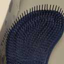 Crave Naturals Glide Thru Detangler Brush - Curly Hair Brush for Women and Kids - Wet and Dry Comb for Adults - Soft Flexible Bristles for Gentle Use - Styling Tool for Curls - Blue Cheetah (1 Pack (Regular))