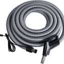 35 Ft. 4-Wire Central Vacuum Dual-Voltage Hose with Universal Pigtail Wall End and Flush Handle