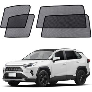 XCBYT Car Window Shades - 4 Pack for 2019-2024 Toyota RAV4 Sun Shade Side Window Sun Shade Car Window Shade for Baby with Breathable Mesh Insulate Heat and UV for Sleep Camping Breastfeeding (Toyota RAV4(2019-Present))