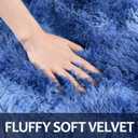 Hutha 9x12 Large Area Rugs for Living Room, Super Soft Fluffy Modern Bedroom Rug, Tie-Dyed Navy Blue Indoor Shag Fuzzy Carpets for Girls Kids Nursery Room Home Decor