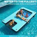 SOLAVERO 10x6ft Inflatable Floating Dock and 8FT Water Hammock Pool Lounge