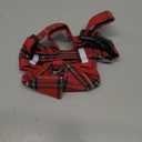 ADOGGYGO Christmas Dog Collar with Bow, Adjustable Cotton Red Plaid Bowtie Dog Christmas Collars for Dogs Pets (Medium, Xmas)