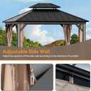 Covered Outdoor Gazebo Curtain Replacement Universal 4-Panel Sidewalls 11' x 13', Outdoor Gazebo Privacy Curtains with Zipper, Replacement for Outdoor, Patio Canopy, Garden and Backyard (Curtain Only)