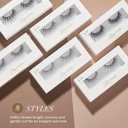 Lilly Lashes Miami Lite Faux Mink Strip Lashes, Light Brown, Reusable, No Glue Included